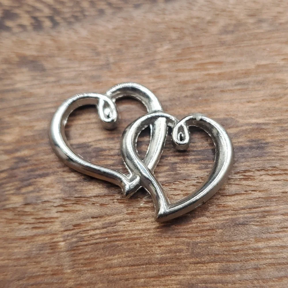 Sterling double twin heart pendant
